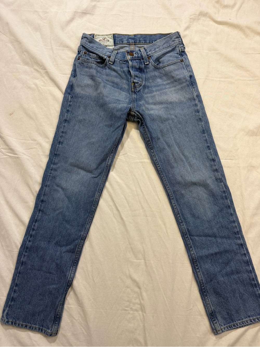 Hollister Classic Straight Leg Jeans in Light Blue Denim 28/30